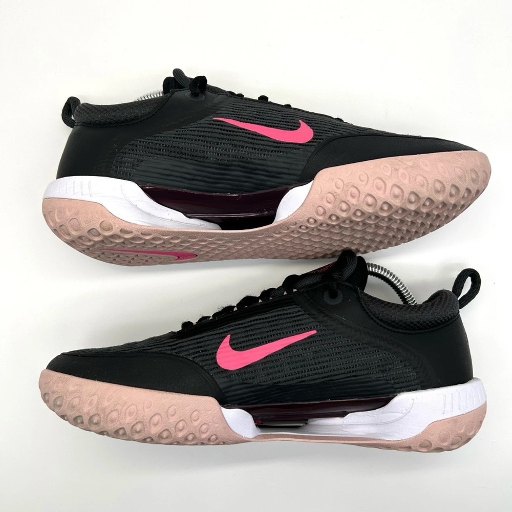 Nike Court Air Zoom NXT Shoes Women 9.5 Dark Gray and Pink Tennis Sneakers - Picture 8 of 10